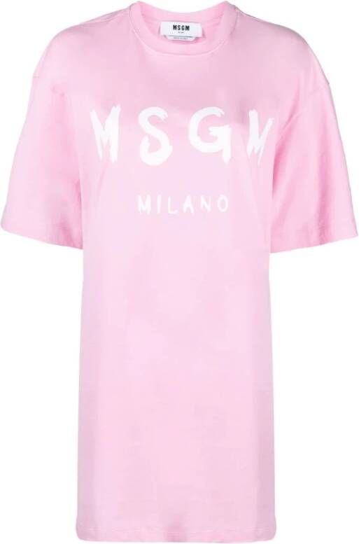 Msgm T-shirt dress Roze Dames