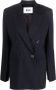 Msgm Dubbelrijige blazer van marineblauwe stretchwol Blauw Dames - Thumbnail 1