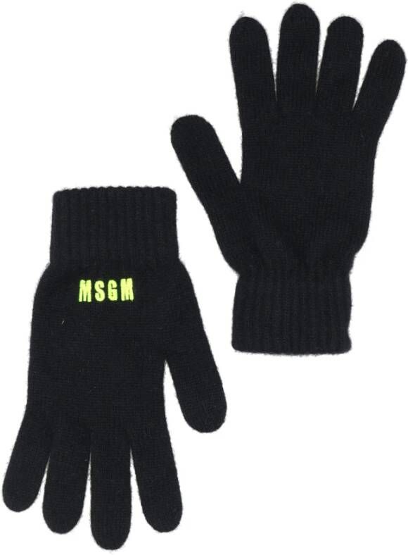 Msgm Gloves Black Zwart Dames