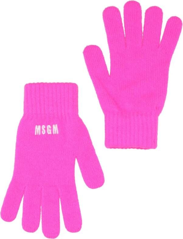 Msgm Gloves Fuchsia Roze Dames