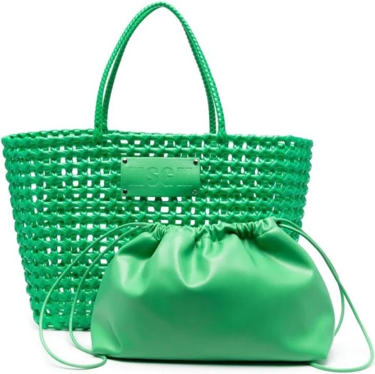 Msgm Tote Bags Groen Dames