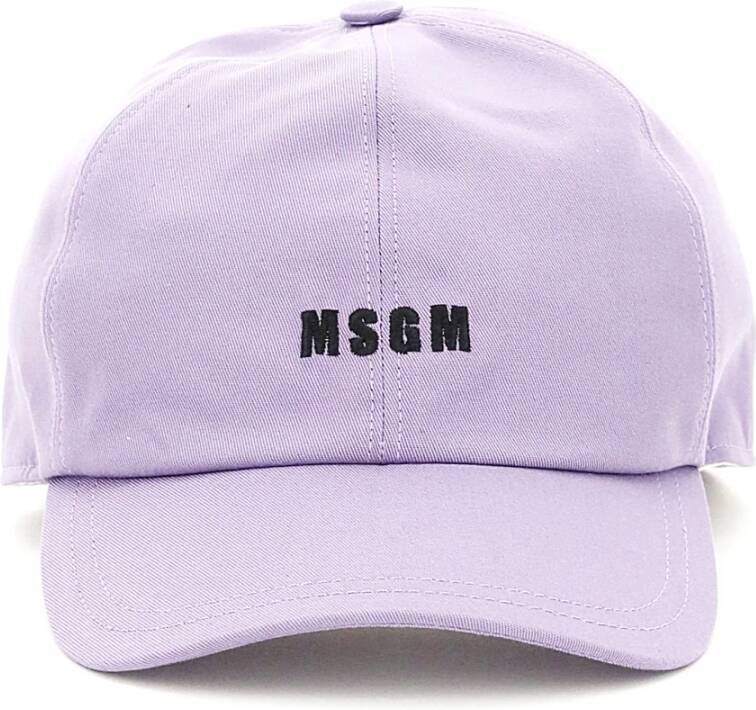 Msgm honkbalpet met logo -borduurwerk Purple Heren