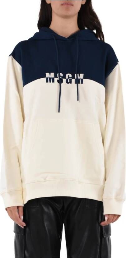 Msgm Hoodie met logo detail Beige Dames