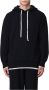 Msgm Zwarte Logo-Geborduurde Gebreide Hoodie Black Heren - Thumbnail 3