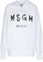 Msgm Logo hoodie White Heren - Thumbnail 1