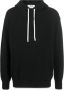 Msgm Zwarte Logo-Geborduurde Gebreide Hoodie Black Heren - Thumbnail 1