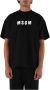 Msgm Katoenen T-shirt met Bedrukt Logo Zwart Heren - Thumbnail 1
