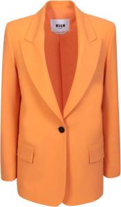 Msgm Klassieke Oranje Jas voor Vrouwen Oranje Dames