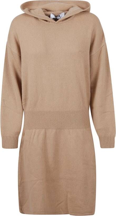 Msgm Knitted Dresses Beige Dames