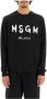 Msgm Zwarte Sweatshirt Elegantie Ronde hals Lange mouwen Black Heren - Thumbnail 1