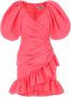 Msgm Koraal polyester mini -jurk Roze Dames - Thumbnail 1