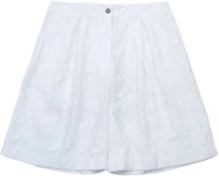 Msgm Lace Flared Bermuda shorts White Dames
