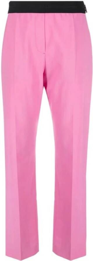 Msgm Leather Trousers Roze Dames