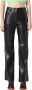 Msgm Leather Trousers Zwart Dames - Thumbnail 1