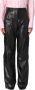 Msgm Zwarte Faux-Leren Cargo Broek Black Dames - Thumbnail 3