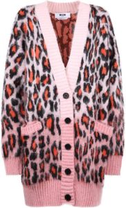 Msgm leopard print cardigan Roze Dames