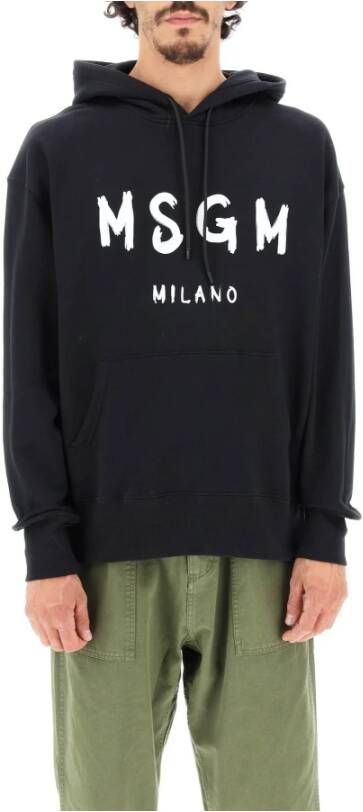 Msgm logo hoodie Zwart Heren