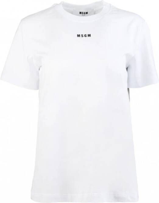 Msgm Logo T-shirt Wit