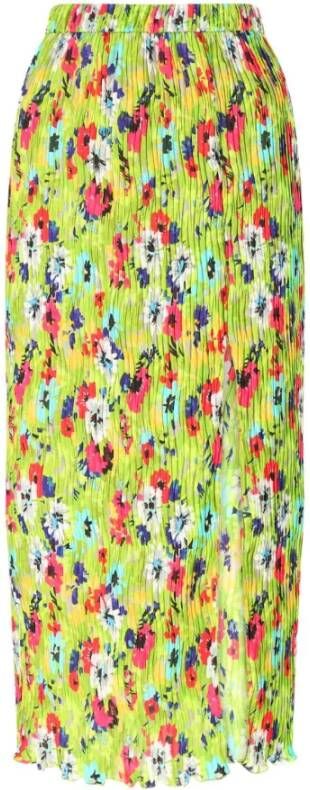 Msgm Stijlvolle Printed Polyester Rok Multicolor Dames