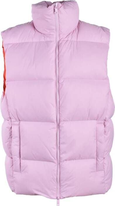 Msgm Roze Gewatteerd Vest voor Vrouwen Roze Dames