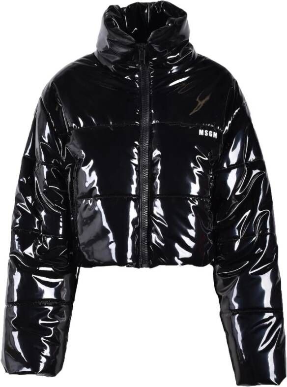 Msgm Roze Gewatteerde Jas voor Dames Zwart Dames