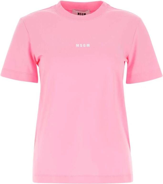 Msgm Roze katoenen t-shirt Roze Dames