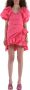 Msgm Koraal polyester mini -jurk Roze Dames - Thumbnail 2