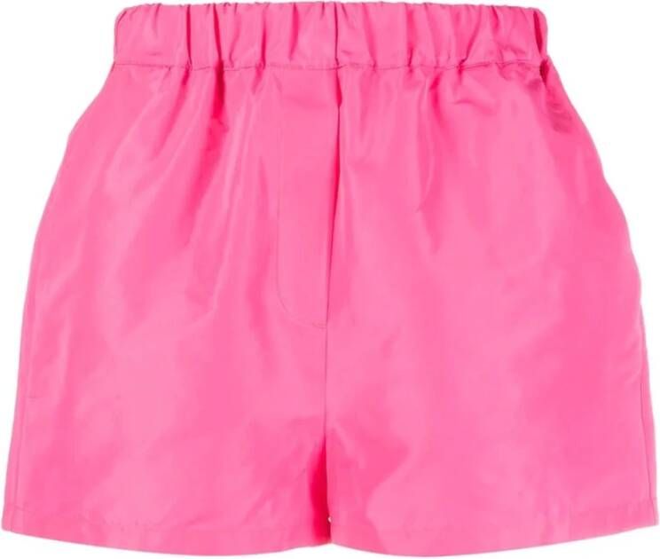 Msgm Shorts met elastische tailleband Pink Dames
