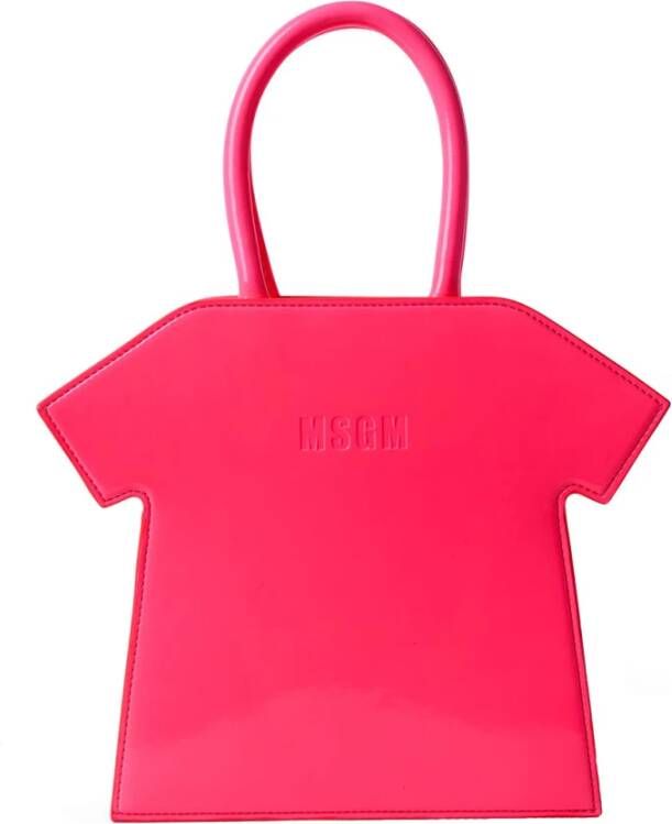 Msgm Glossy faux leather t-shirt bag Yellow Dames