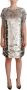 Msgm Silver Sequined Polyester Short Sleeves Shift Mini Dress Grijs Dames - Thumbnail 1