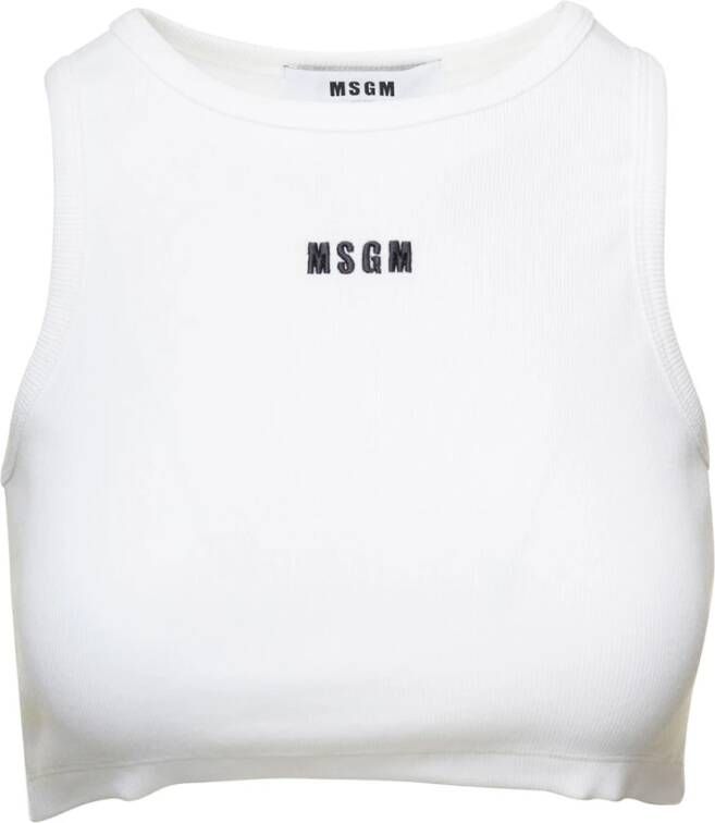 Msgm Sleeveless Tops Wit Dames