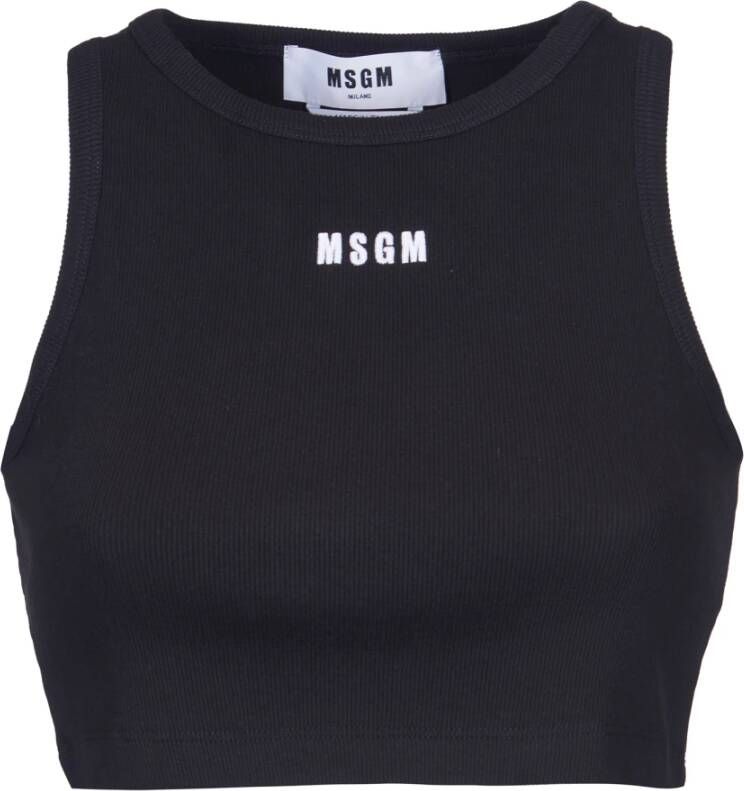 Msgm Sleeveless Tops Zwart Dames