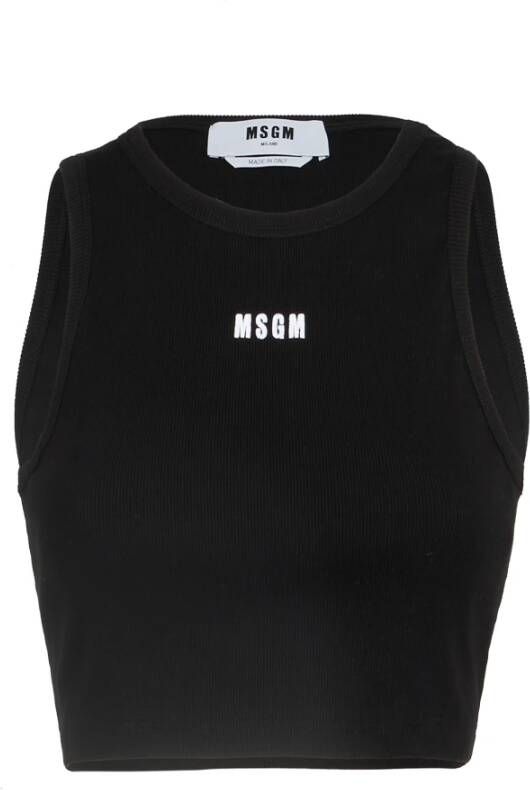 Msgm Sleeveless Tops Zwart Dames