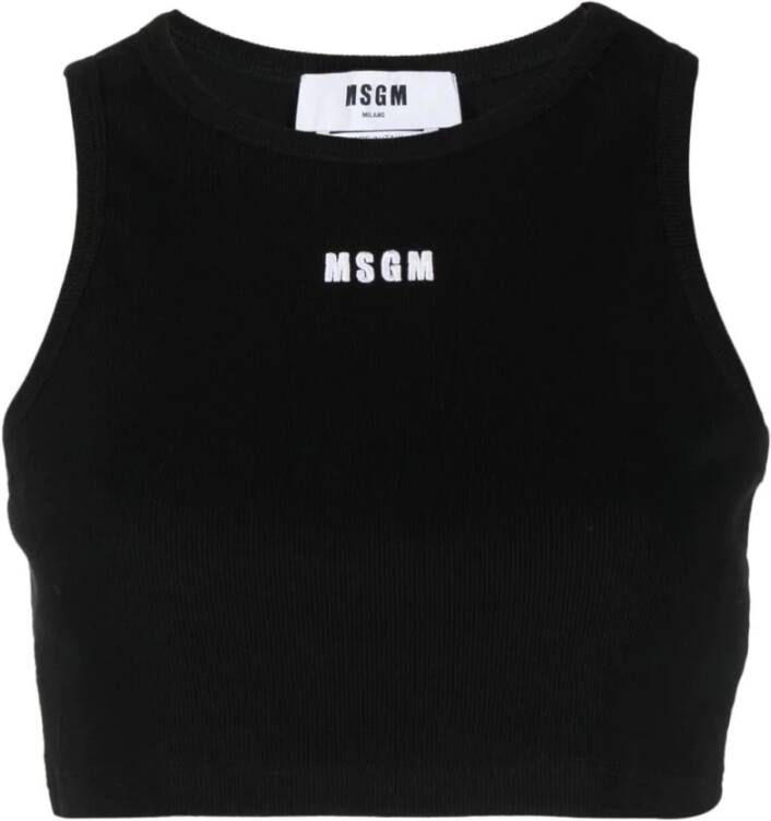 Msgm Sleeveless Tops Zwart Dames