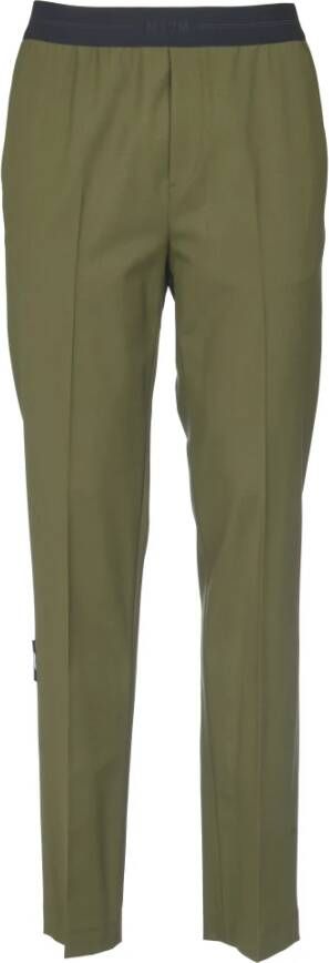 Msgm Slim-fit Trousers Groen Heren