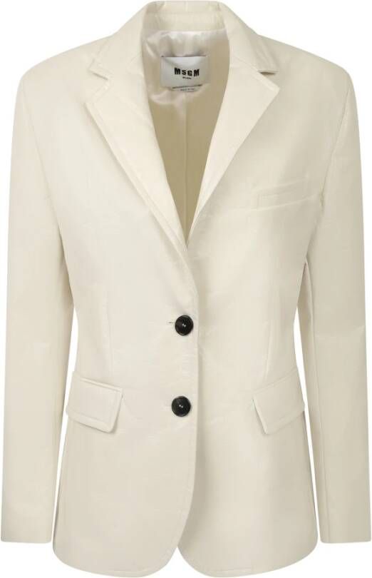 Msgm Stijlvolle Witte Jas voor Dames White Dames