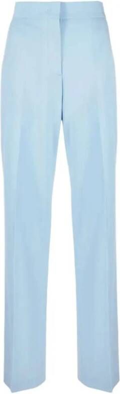 Msgm Straight Trousers Blauw Dames