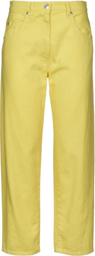 Msgm Straight Trousers Geel Dames