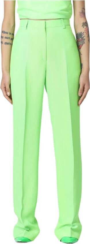 Msgm Straight Trousers Groen Dames