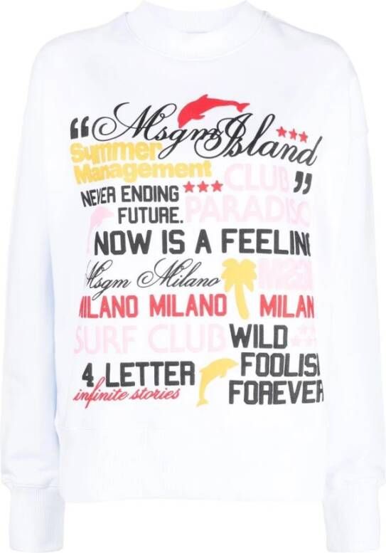 Msgm Sweatshirt Wit Dames