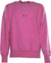 Msgm Katoen Logo Sweater Ronde Hals Pink Heren - Thumbnail 1