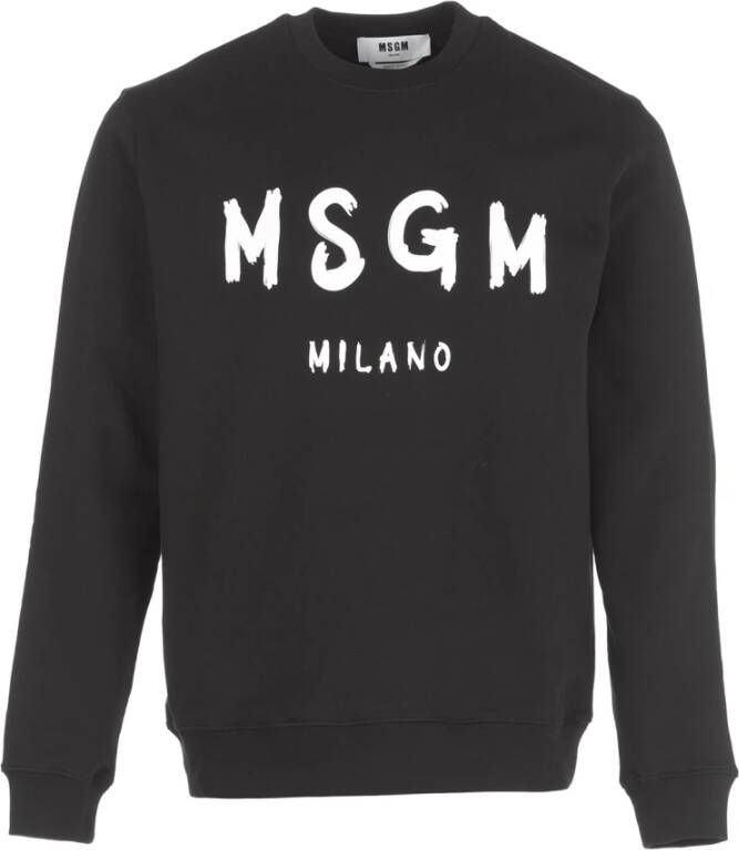 Msgm Zwarte Sweaters Black Heren