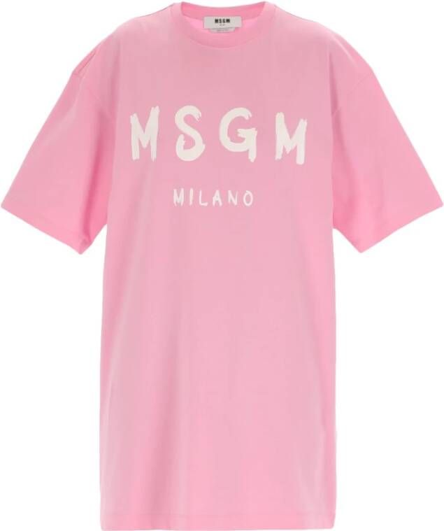 Msgm T-shirt dress Roze Dames
