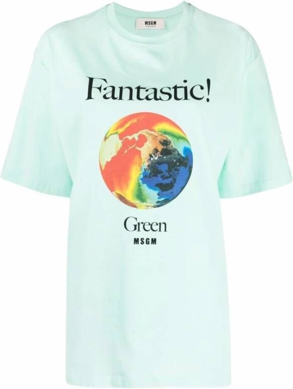 Msgm T-Shirt Groen Dames