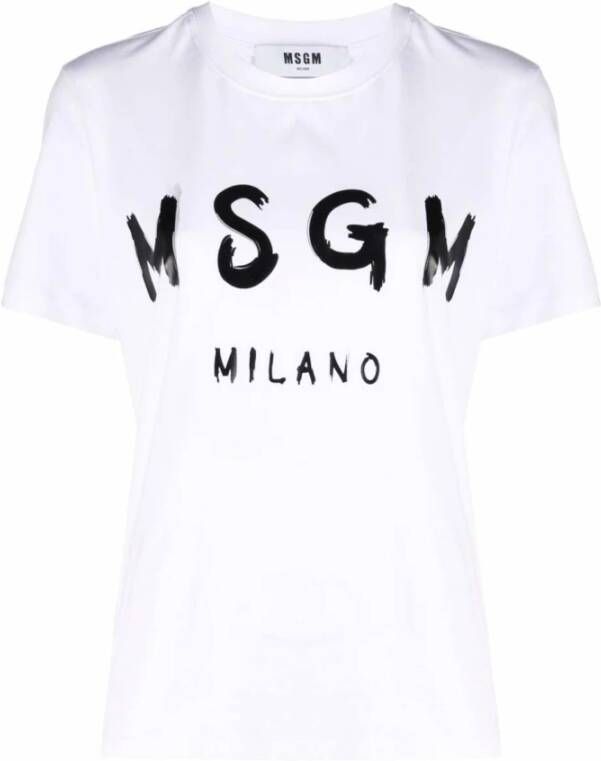 Msgm T-Shirt Wit Dames