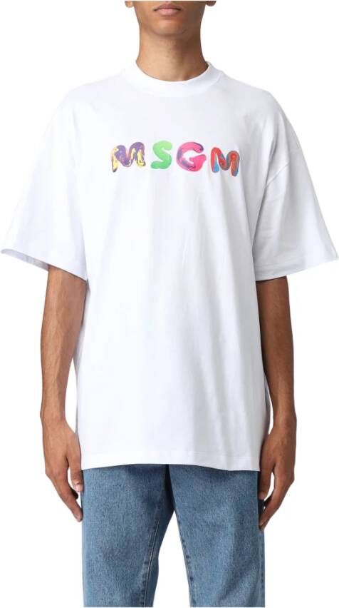 Msgm T-shirt Wit Heren