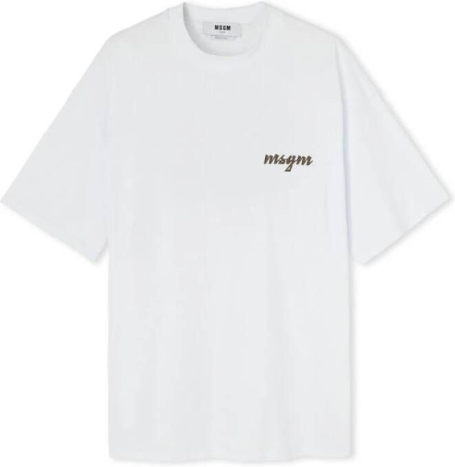 Msgm T-Shirt Wit Heren