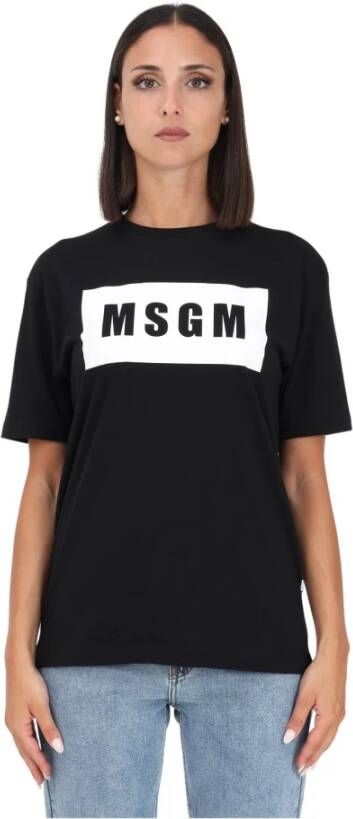 Msgm T-Shirts Blauw Dames