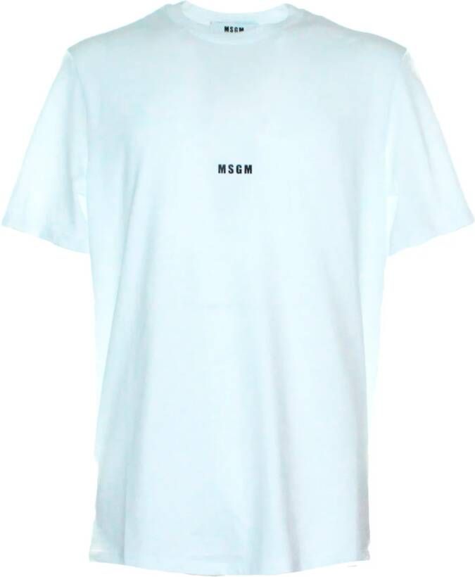 Msgm T-shirts Blauw Heren