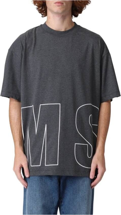 Msgm T-Shirts Grijs Heren